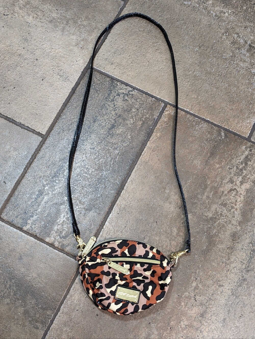 Betsey Johnson Leopard Print Mini Baddie Chic Fall 🍁Crossbody Bag Animal Print